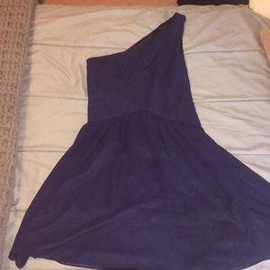 Flowy above the knee one shoulder dress